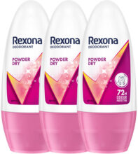 Rexona Powder Dry Underarm Roll On Deodorant For Women (PO3) Deodorant Roll-on  –  For Women(150 ml, Pack of 3)