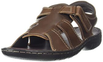 Woodland Men’s Brown Leather Sandal-7 UK (41 EU) (GD 25816)