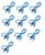 Invento 10pcs 30cm UNO USB Cable Printer Type A to B Male High Speed Scanner Printer