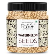 LILA DRY FRUITS Premium Raw Organic WaterMelon Seeds 250grams Jar Pack | Magaj or Tarbuj(Tarbooj) | Rich in Proteins & Minerals | Diet Seeds Pack | Low Calorie & Diet Snack