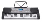 Audio Array AK-61 Pro 61-Key Portable Electronic Keyboard with LCD Display, Built-in Speakers, Mic Input & Included Mics, 255 Timbres, 512 Rhythms, Battery & Adapter Powered