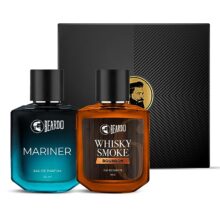 Beardo Whisky Smoke Bourbon Perfume 50ml & Mariner Perfume 50ml Combo | Long Lasting Perfume For Men | Oriental, Woody, Leathery | Fresh, Aqua Notes | Gift Set | Rakhi Gift for Brother | Gift for boyfriend | Gift for Men | Gift for Brother