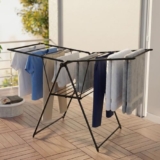 Lifelong Foldable Cloth Drying Stand | Rack For More Drying Space | Collapsible Laundry | Strong & Durable | Anti-Skid | Cloth Dryer With Iron Legs