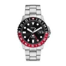 Fossil Blue Gmt Silver Watch Fs6092