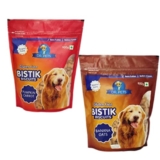 Dr.Pets Bistik Dog Food Treat – Dog Biscuits for Adult Dog & Puppy, Gluten Free Healthy Treats with Fresh & Natural Ingredients, Banana Oats & Pumkin Carrot Flavor 900g Each (Combo Pack)