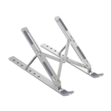 Ant Esports ALS05 6-Angle Adjustable Aluminum Laptop Stand for Desk | Foldable Portable Ergonomic Tabletop Notebook Riser | Anti-Slip Design | for MacBook, HP, Dell, Lenovo & All Laptops | Silver