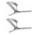 Longway Brezza 1200 mm (48″) Anti-dust, 400 RPM, High Speed 3 Blade Ceiling Fan (Silver Blue,Pack of 2)