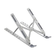 Ant Esports ALS05 6-Angle Adjustable Aluminum Laptop Stand for Desk | Foldable Portable Ergonomic Tabletop Notebook Riser | Anti-Slip Design | for MacBook, HP, Dell, Lenovo & All Laptops | Silver