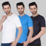 Vector X Omt-168 Men’S Polyester Half Sleeve Round Neck T-Shirt (Pack Of 3)