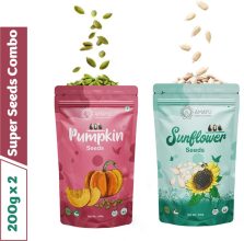 Amayu Raw Organic Pumpkin Seeds | Sunflower Seeds For Eating Mix Combo Pumpkin Seeds(400 G, Pack Of 2)