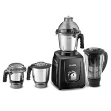 Sujata Mg03 Mixer Grinder|1000 Watts Double Ball Bearing Motor|25000 Rpm|Non-Stop 90 Mins Running|4 Jars Including 1750Ml Blender With Coconut Milk Extractor, 1500Ml, 1000Ml, 500Ml Jar| (Black)
