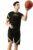 Maniac Men’s Printed Black Tshirt and Black Shorts Polyester Slim Fit Co-Ords