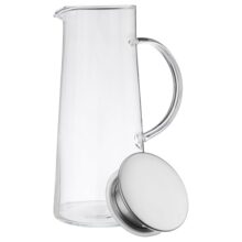 Amazon Basics Borosilicate Glass Jug 1370ml – Versatile Serving Companion | Ideal for Large Gatherings | Multipurpose Jug | Secure Handle for Easy Pouring | Sleek Modern Design