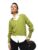 High Star Women Knitted Acrylic Relaxed Fit V Neck Long Sleeve Sweaters 22 Green
