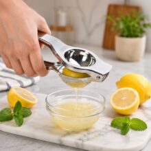 Clazkit Hand Press Lemon Squeezer with Bottle Opener | Multipurpose Citrus Juicer | Manual Fruit Extractor | Strong, Lightweight & Easy to Clean
