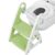 Gocart With G Logo Baby Toilet Seat 2 In 1 With Step Stool, Triangle Stand, Children’S Pu Padded Toilet Seat With Stairs (Green)