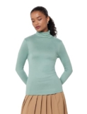Marks & Spencer Cosy Funnel Neck Slim Fit Top Green