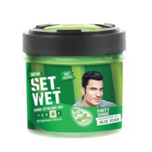 Set Wet Styling Hair Gel For Men – Party Shine, 250Gm | Strong Hold, High Shine |For Short To Medium Hair| No Alcohol, No Sulphate