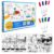 VGRASSP Vehicle Themed Doodle Coloring Puzzle Mat for Kids – Reuseable and Washable Table Mat -Educational Tabletop Activity for Mealtime with Drawing Accessories – Color and Design As Per Stock