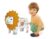 Crackles DIY 3D Paper Cardboard Folding Puzzle Craft & Coloring Lion Toy