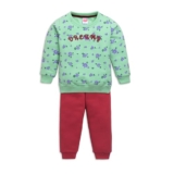 Luvlap Baby Girls Full Sleeve Sweatshirt & Pyjama Set Pack Of 1, Cotton Rich Fleece, Sea Green, Xxl (18 To 24 Months)
