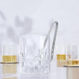 Borosil Bar Set, Borosilicate Glass Hand Etched Mini Bar Range for Drinking Bourbon, Whiskey, Scotch, Cognac | Transparent (Ice Bucket)