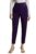Women Purple Slim Fit Solid Casual Trousers