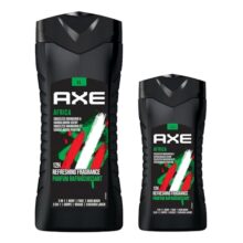 Axe Africa 3-In-1 Body, Face & Hair Wash | Vibrant Mandarin & Sandalwood Scent | 12H Refreshing Fragrance | Combo Of 2| 400Ml +250Ml