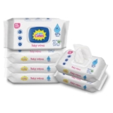 Super Cute’s 98% Water Based Baby Wipes with Lid, Enriched with Aloe Vera and Vitamin E, No Alcohol|Paraben Free (432 Wipes)