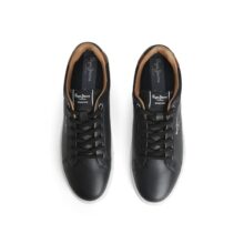 Pepe Jeans Men’s Kenton Court Black Cupsole Sneakers, 8