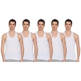 CoBlue by Rupa Men’s Solid Regular Fit Premium Vest (CBRRNFL80CMP5_White Small Pack of 5)