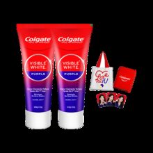 Colgate Visible White Purple Toothpaste Signed Gratitude Journal & Tote Bag Toothpaste(240 g)