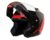 Vega Crux Dx Checks Flip-Up Full Face Helmet Black Red, Size: L(59-60 Cm)
