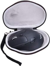M.G.R.J® Portable Carrying Protector Case Cover For Logitech Mx Anywhere 3 Compact Performance Mouse/Logitech M590 (With Cushion & Lanyard) (Black)