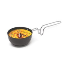 Signoraware Opulent Non Stick Tadkapan 10cm | Ergonomically Designed Handle | Compact, Efficient & Stylish Tadka Pan | Ideal for Quick Tasks tadka for dal & Seasoning for Veggies (300ml | Steel)