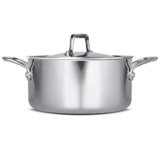 MILTON Pro cook Triply Stainless-Steel Casserole Handi/Stock Pot/Biryani Pot with Lid 20 cm, 3 Litre, Cook-N-Serve Bowl, Gas and Induction Friendly, 3 Years Warranty