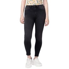Spykar Women Black Cotton Super Skinny Ankle Length Jeans (Alexa)