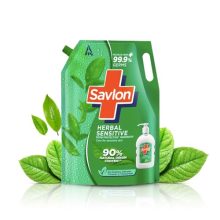 Savlon Herbal Sensitive Germ Protection Liquid Handwash, 1500Ml Hand Wash Refill, 90% Natural Origin, For Sensitive Hands