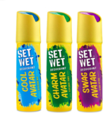 SET WET Deodorant Spray Perfume Cool, Charm & Swag Avatar for men, 3x150ml Body Spray  –  For Men & Women(450 ml, Pack of 3)