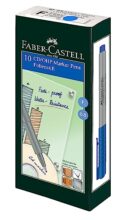 Faber-Castell 10 CD/OHP MARKER PENs BLUE Pack of 3