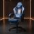 Baybee Drogo Multi-Purpose Ergonomic Gaming Chair With 7 Way Adjustable Seat, Head & Usb Massager, Pu Leather Lumbar Pillow Home & Office Chair With Full Reclining Back Footrest (Racer Blue)
