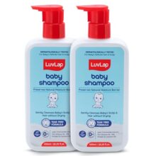 LuvLap Milky Soft Baby Shampoo with Vitamin E & Coconut Oil, Shea Butter (600 ml x Pack of 2)