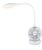 Bajaj Airlight 85 MM Personal Rechargeable Fan With Task Lighting | 8 W Table Fan | 360-Degree Table Lamp | 3-6 Hours Battery Backup | Silent Operation | USB Charging Fan | 1-Year Warranty 【White】
