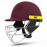 DSC Scud MS Cricket Helmet for Mens and Boys with Neck Guard (Fixed Spring Steel Grill) | Size: Large | Color: Maroon