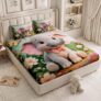MollisHomes 240 TC Cotton Double Bedsheet for King Bed (225×250 Cm) | 7D Digital Printed Double Bedsheet with 2 Pillow Covers | Soft, Wrinkle Packaging – Elephant