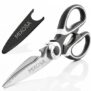 Mixosamulti Purpose Made In Japan Kitchen Scissors, Food Scissors,Premium Stainless Steel Solid Kitchen Shears For Meat, Seafood, Chicken, Vegetables, Herbs, Bbq, Bottle Opener (Black)
