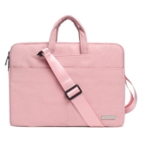 Probus PU leather Laptop Sleeve Case Messenger Organizer Bag -Pink