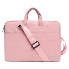 Probus PU leather Laptop Sleeve Case Messenger Organizer Bag -Pink