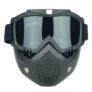 Allextreme Goggle Mask Anti Scratch Uv Protective Open Face & Eyewear Windproof Dirt Shield Adjustable Strap Soft Foam Padded Detachable For Cycling Bike Off Road Racing Riding Unisex (Black, 1 Pc)