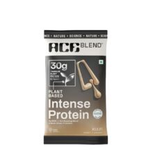 Ace Blend Intense 30G Plant Protein (4 Servings) | Pea & Brown Rice Isolate | 6G Bcaa | Complete Amino Acid Profile | Gut Friendly | Muscle Growth & Recovery | Men & Women | Kulfi Flavour